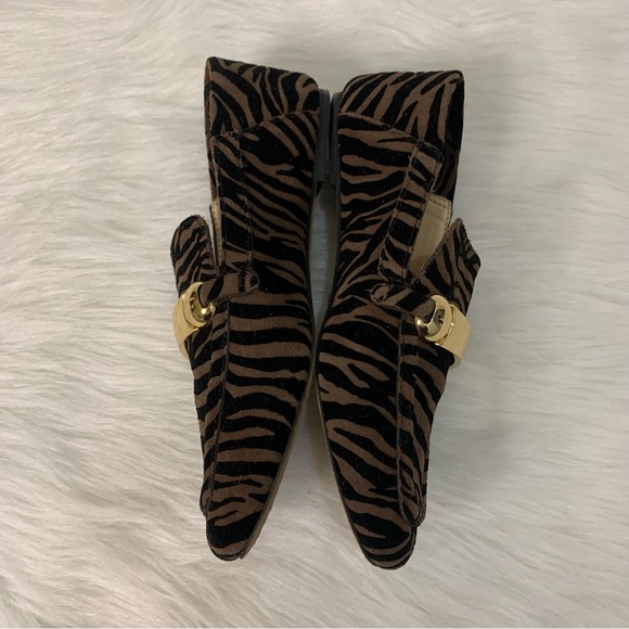 Vince Camuto Leather Slip-On Loafers - Padaire - Mocha Tiger - Size 6.5 - Picture 10 of 11